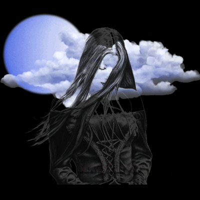 Gif animé gothique femme invisible